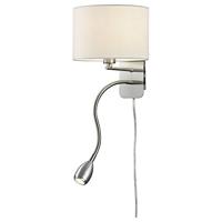 Trio WandlampSeries 2711 met leeslamp en witte kap - 271170201 - thumbnail