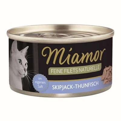 Miamor Dose Feine Filets Naturelle Skipjack-Thunfisch 80 g (Menge: 24 je Bestelleinheit)