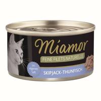 Miamor Dose Feine Filets Naturelle Skipjack-Thunfisch 80 g (Menge: 24 je Bestelleinheit) - thumbnail