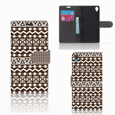 Sony Xperia Z3 Telefoon Hoesje Aztec Brown Sony Xperia Z3 Telefoon Hoesje Aztec Brown