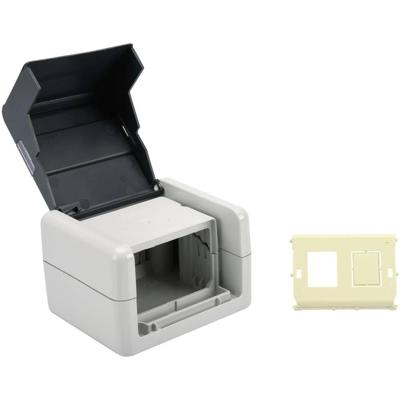 DIGITUS Data-aansluitdoos - outdoor netwerkdoos - voor 2 keystone-modules - klapdeksel - IP44 - opbouw