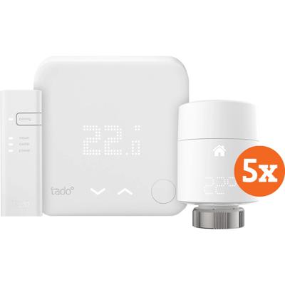 Tado Slimme Thermostaat V3+ startpakket + 5 radiatorknoppen Tado Slimme Thermostaat V3+ startpakket + 5 radiatorknoppen