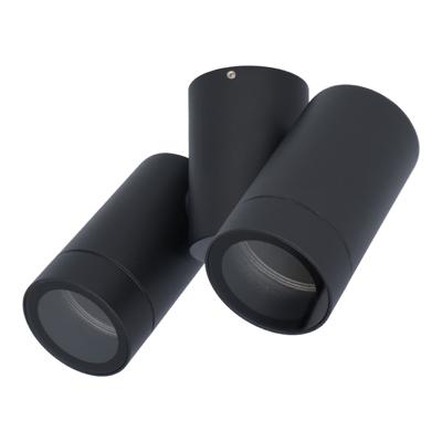 Silva LED Plafondspot - Kantelbaar - 2 lichts - GU10 - IP65 waterdicht - Plafondspot - Binnen en buitengebruik - Zwart