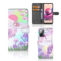 Xiaomi Redmi Note 10/10T 5G | Poco M3 Pro | Telefoonhoesje | Met pasjeshouder | Bird - thumbnail