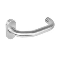 Intersteel Deurkruk Verkropt op ovaal rozet dubbel geveerd staal - RVS - thumbnail