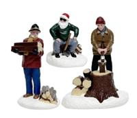 Wood Workers Polyresin 8cm 3 stuks Santaville - Santaville - thumbnail