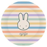 Nijntje Pastel Borden Met Gekleurde strepen (8st) - thumbnail