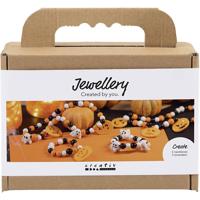 Creativ Company Mini hobbyset sieraden, halsketting en armband, halloween kleuren, 1 doos - thumbnail