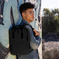 New Rebels Mart Chicago Zwart 17L Rugtas Waterafstotend Laptop 13" - thumbnail