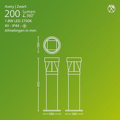 Philips LED 929004659101 Avery Staande lamp op zonne-energie LED LED vast ingebouwd 1.8 W Zwart Philips LED 929004659101 Avery Staande lamp op zonne-energie LED LED vast ingebouwd 1.8 W Zwart