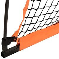 Honkbalnet draagbaar 183x182x183cm staal polyester oranje zwart - thumbnail