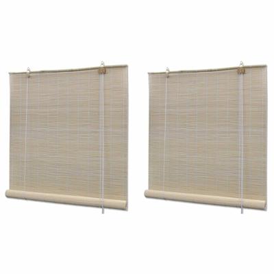 VidaXL Rolgordijnen 2 st 120x160 cm bamboe natuurlijk