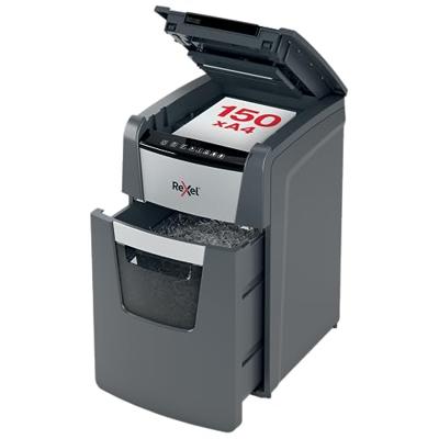 Rexel Optimum AutoFeed+ 150M Papierversnipperaar 150 vellen Micro cut 2 x 15 mm P-5 44 l Ook geschikt voor Paperclips, Nietjes, Creditcards