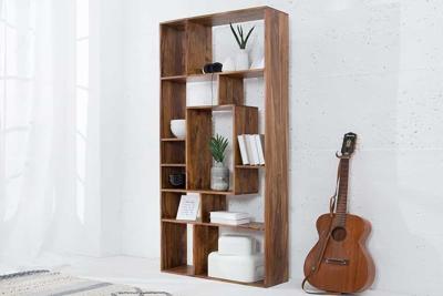 Massieve boekenkast CUBUS Sheesham 180cm unieke korrel - 38118