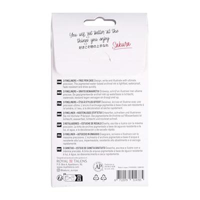 Sakura pigma micron black edition set en gratis etui, 3st