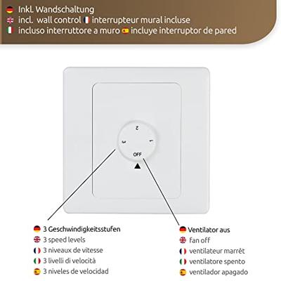 Beacon Plafondventilator zwartCalypso Ø 122cm IP20 - 213017