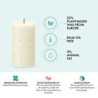 Bolsius - Rustieke Stompkaarsen 130/68 - Soft Pearl - 6 stuks - thumbnail