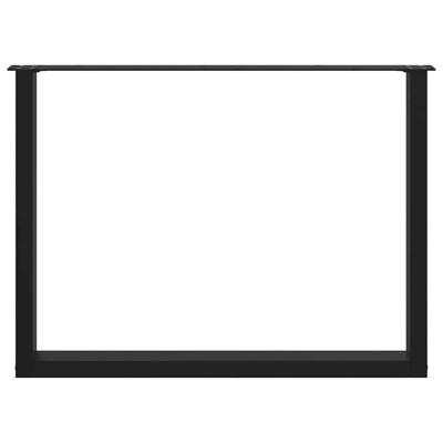 Eettafelpoten 2 st U-vormig 50x(72-73) cm staal zwart Eettafelpoten 2 st U-vormig 50x(72-73) cm staal zwart