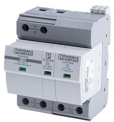Phoenix Contact 2905466 FLT-SEC-T1+T2-1S-350/25-FM Overspanningsveilige afleider Overspanningsbeveiliging voor: Verdeelkast 25 kA 1 stuk(s) Phoenix Contact 2905466 FLT-SEC-T1+T2-1S-350/25-FM Overspanningsveilige afleider Overspanningsbeveiliging voor: Verdeelkast 25 kA 1 stuk(s)