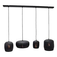 Urban Interiors Hanglamp 'Fez' 4-lamps, kleur Zwart - thumbnail