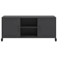 Tv-meubel 100,5x39x43,5 cm staal zwart - thumbnail