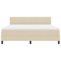 Boxspringbed met matras met hoofdeinde Crème 180 x 200 cm Stof - thumbnail