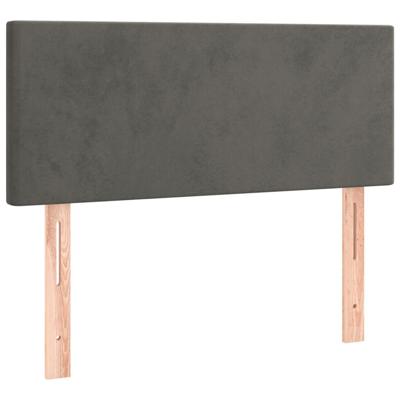 Boxspring met matras fluweel donkergrijs 120x200 cm - thumbnail