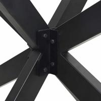 Eettafelpoot spider vorm 85x85x(72-73) cm staal antraciet - thumbnail