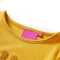 Kindershirt met lange mouwen dierenprint 140 donker okerkleurig - thumbnail