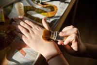 Namaki Set kwast en glitter - goud - thumbnail