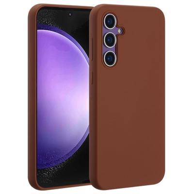 Accezz Liquid Silicone Backcover met MagSafe voor Samsung Galaxy S23 FE Telefoonhoesje Bruin