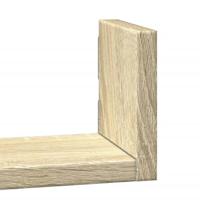 Wandschappen 3 st bewerkt hout sonoma eikenkleurig - thumbnail