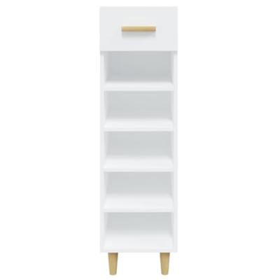 VidaXL Schoenenkast 30x35x105 cm bewerkt hout hoogglans wit