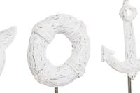 Decoratieve figuren DKD Home Decor Verouderde afwerking Bruin Wit Hars Mangohout Walvis (57 x 10 x 28 cm) - thumbnail