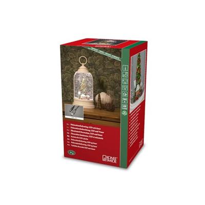 Konstsmide 4292-200 LED-lantaarn Kerstmarkt Warmwit LED Wit Watergevuld, Timer Konstsmide 4292-200 LED-lantaarn Kerstmarkt Warmwit LED Wit Watergevuld, Timer