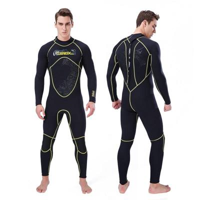 SLINX 1101 3mm neopreen Super elastische slijtage-resistente warme koud-proof Y vorm stiksels een stuk lange mouw wetsuit voor mannen