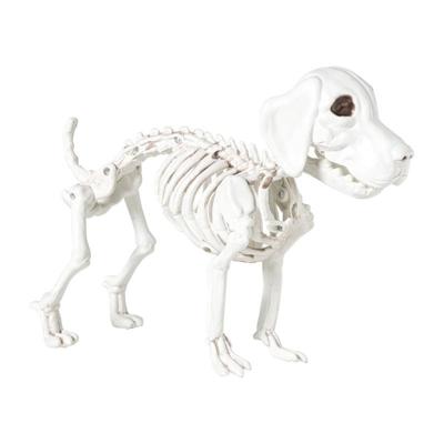 Halloween decoratie hondenskelet - wit - 21x27x12 cm