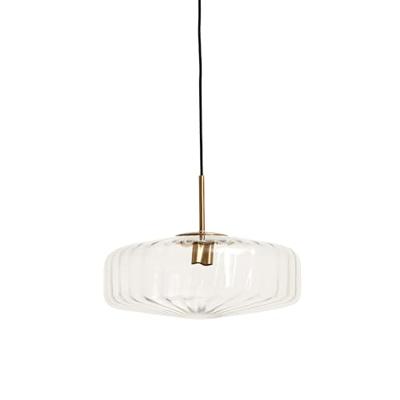 Light & Living Hanglamp 'Pleat' Glas, 40cm, kleur Transparant Light & Living Hanglamp 'Pleat' Glas, 40cm, kleur Transparant