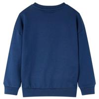 Kindertrui regenboogprint 128 marineblauw - thumbnail
