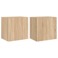 Tv-wandmeubels 2 st 40,5x30x40 cm hout sonoma eikenkleurig - thumbnail