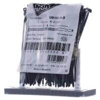 HellermannTyton 138-00000 UB100A-B-PA66-BK-C1 Kabelbinder 100 mm 2.50 mm Zwart 100 stuk(s) - thumbnail