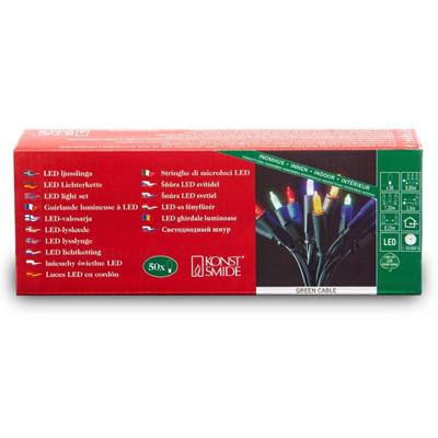 Konstsmide 6303-500 Mini-lichtketting Binnen werkt op het lichtnet Aantal lampen 50 LED Meerkleurig Verlichte lengte: 7.35 m Konstsmide 6303-500 Mini-lichtketting Binnen werkt op het lichtnet Aantal lampen 50 LED Meerkleurig Verlichte lengte: 7.35 m
