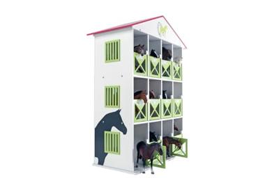 Kids Globe paarden opbergbox met 12 boxen