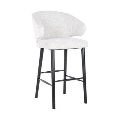 Richmond Barstoel 'Indigo' Bouclé, kleur Wit (zithoogte 78cm) Richmond Barstoel 'Indigo' Bouclé, kleur Wit (zithoogte 78cm)