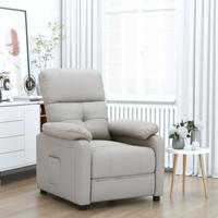 Fauteuil verstelbaar stof taupe - thumbnail