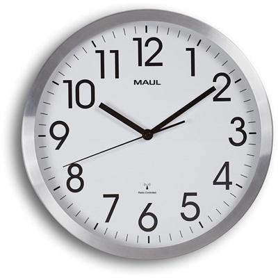 Wandklok maul move rc 305x45mm alu wt batterij