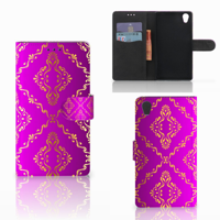 Wallet Case Sony Xperia L1 Barok Roze - thumbnail