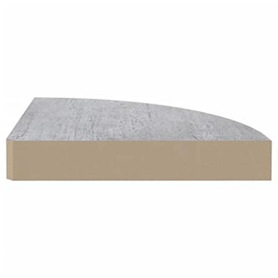 VidaXL Hoekwandschappen 2 st 35x35x3,8 cm mdf betongrijs