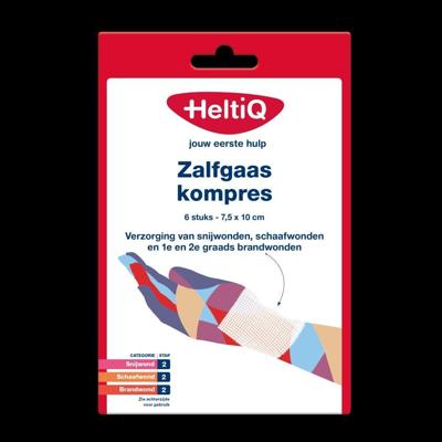 Heltiq Zalfgaaskompres 7,5 x 10 cm Heltiq Zalfgaaskompres 7,5 x 10 cm