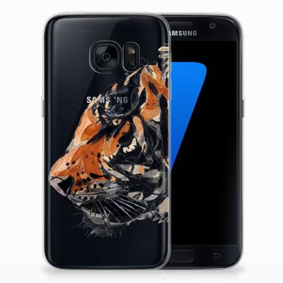 Smartphone hoesje Samsung Galaxy S7 Watercolor Tiger Smartphone hoesje Samsung Galaxy S7 Watercolor Tiger